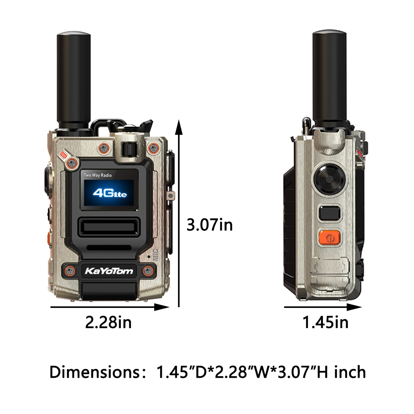 KaYoTom M08 4G Global Walkie-Talkie - Compact Design, 5,000-Mile Range, Advanced PTT Functionality