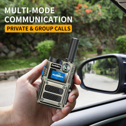 KaYoTom M12 Global Walkie Talkie Unlimited Range Encrypted Two-Way Radio - Compass, 72H Battery, HD Audio, Lightweight & LED Flashlight, 172 Countries Coverage