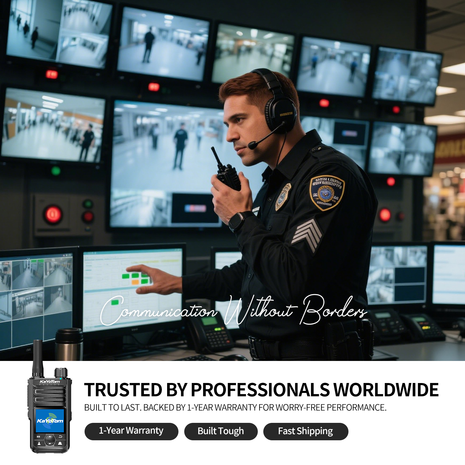 KaYoTom M14 Global Walkie Talkie Unlimited Range Encrypted Two-Way Radio - 72H Battery, GPS Tracking, Lightweight & Waterproof, 172 Countries Coverage