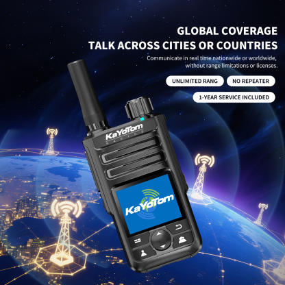 KaYoTom M14 Global Walkie Talkie Unlimited Range Encrypted Two-Way Radio - 72H Battery, GPS Tracking, Lightweight & Waterproof, 172 Countries Coverage