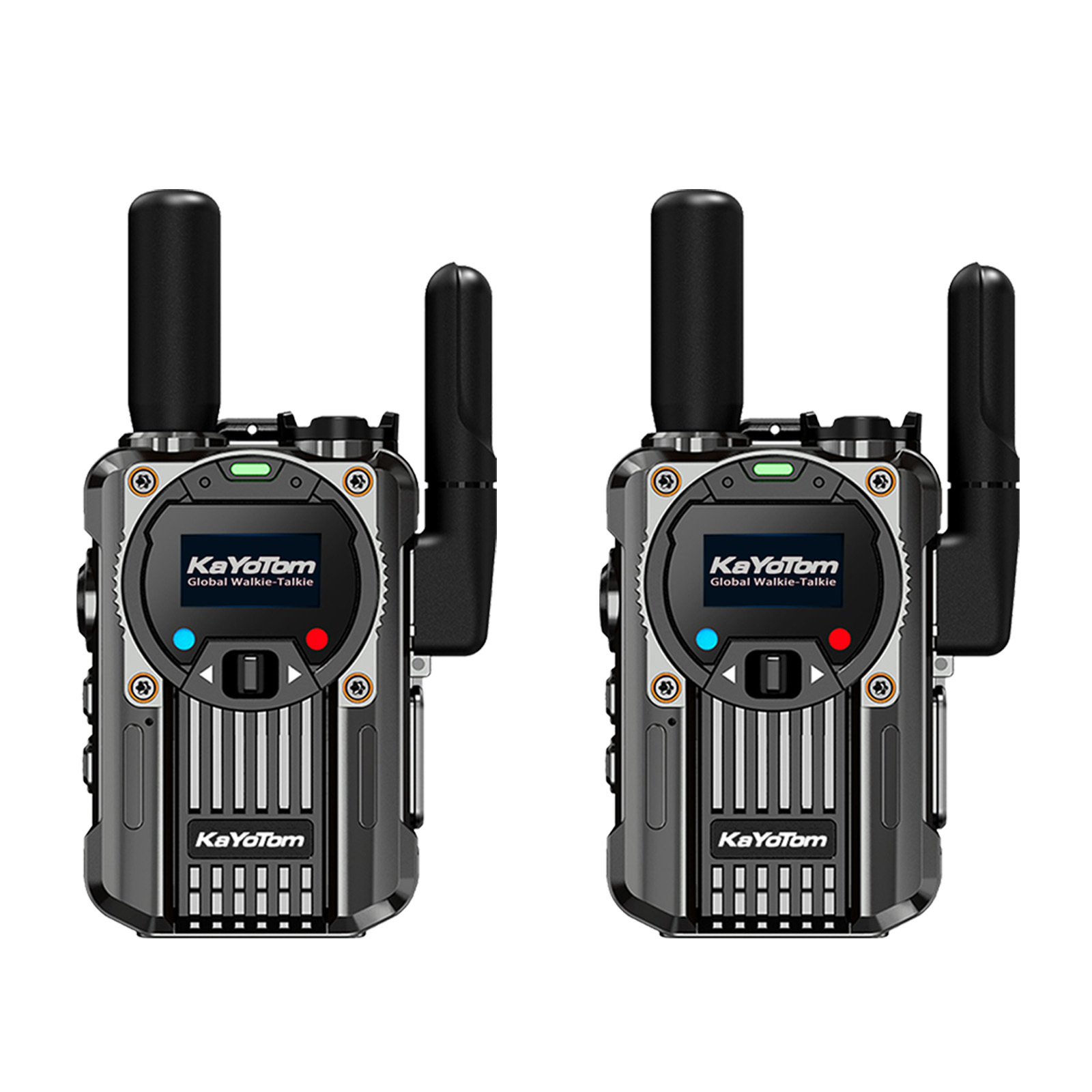 KaYoTom M66 Global Walkie Talkie Unlimited Range Encrypted Two-Way Radio - 72H Battery, FM Radio, Lightweight & LED Flashlight, 172 Countries Coverage