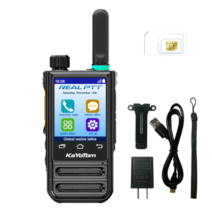 KaYoTom M77 Global Walkie-Talkie: Integrated with Bluetooth, WIFI, and GPS, Capable of Making Calls and Surfing the Internet, Compatible with Walkie-Talkie Platforms like REALPTT, POC-GLOBAL, and ZELLO