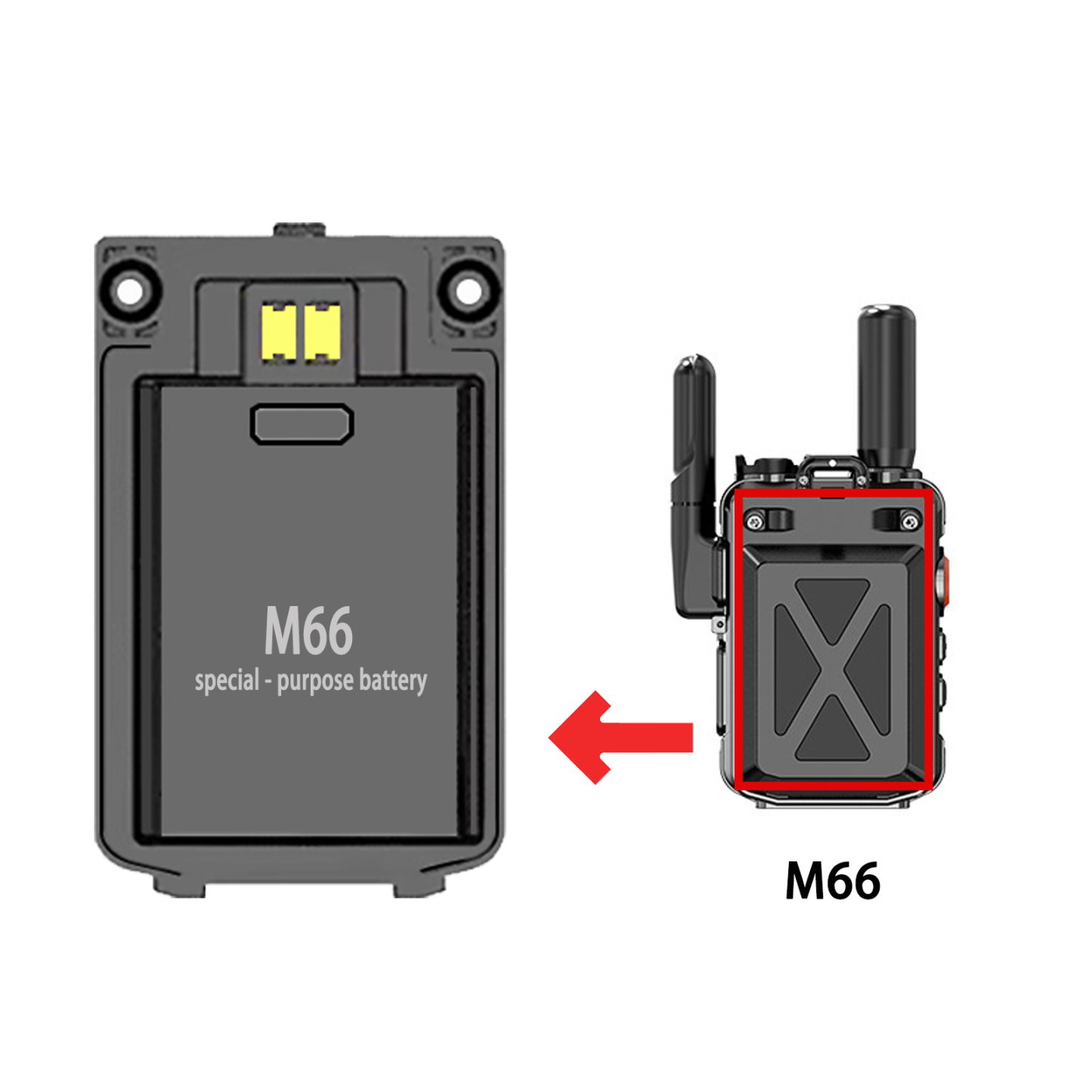 Special Battery for KaYoTom M66 Walkie-Talkie