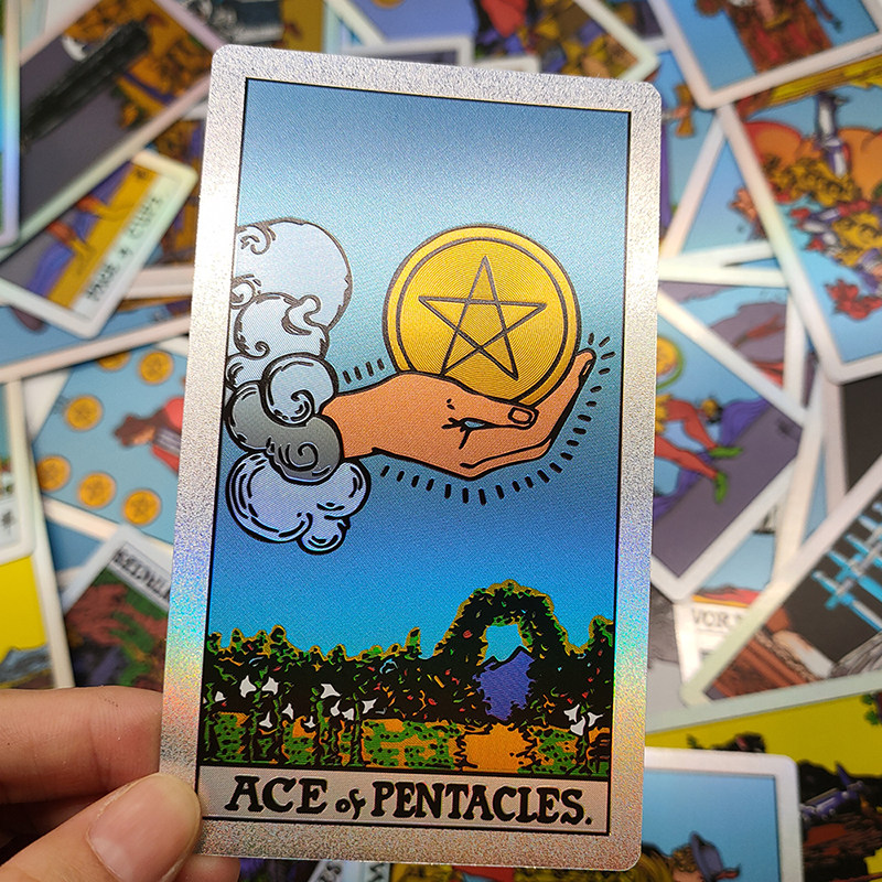 Luxury Black and Silver Iridescent Tarot Cards: Mysterious Gothic Gift for Beginners & Experts