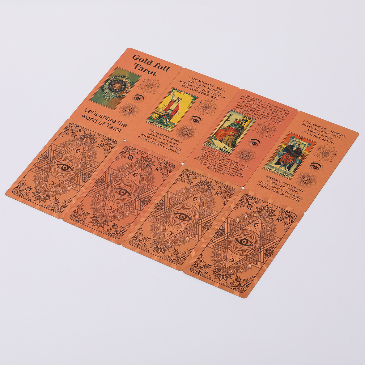 Emerald & Gold Foil Tarot Deck:The Ultimate Waterproof Learning Tarot with Keywords and Magnetic Flip Box