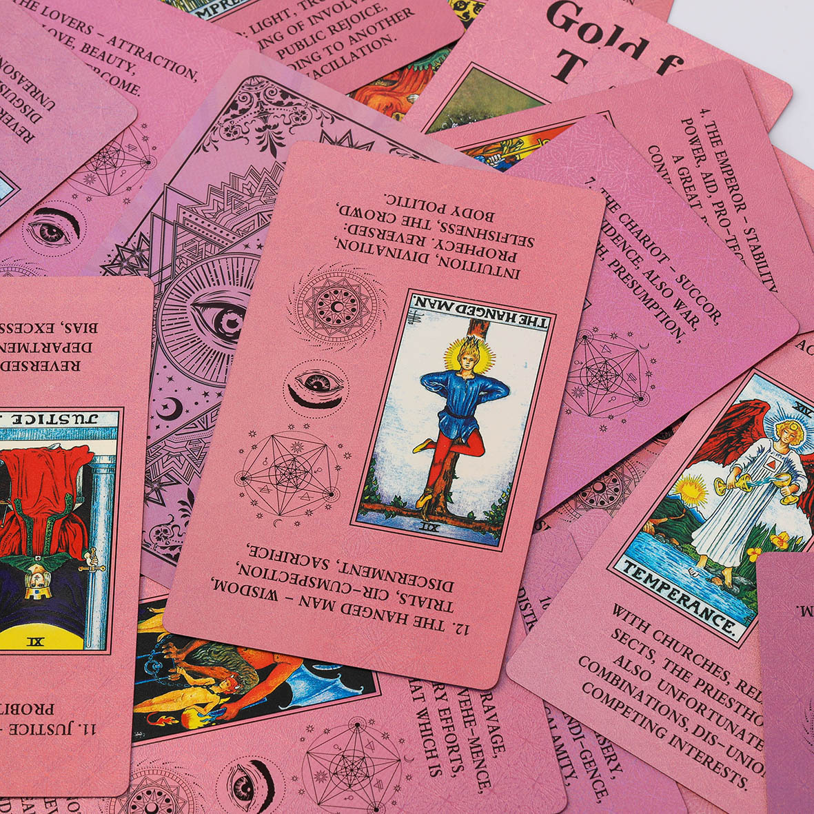 Emerald & Gold Foil Tarot Deck:The Ultimate Waterproof Learning Tarot with Keywords and Magnetic Flip Box