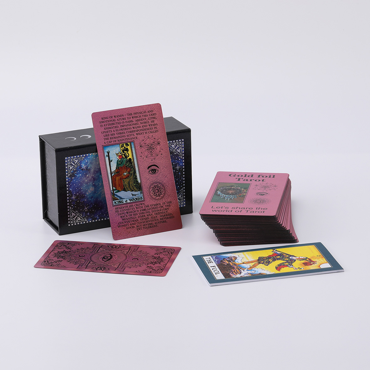 Emerald & Gold Foil Tarot Deck:The Ultimate Waterproof Learning Tarot with Keywords and Magnetic Flip Box