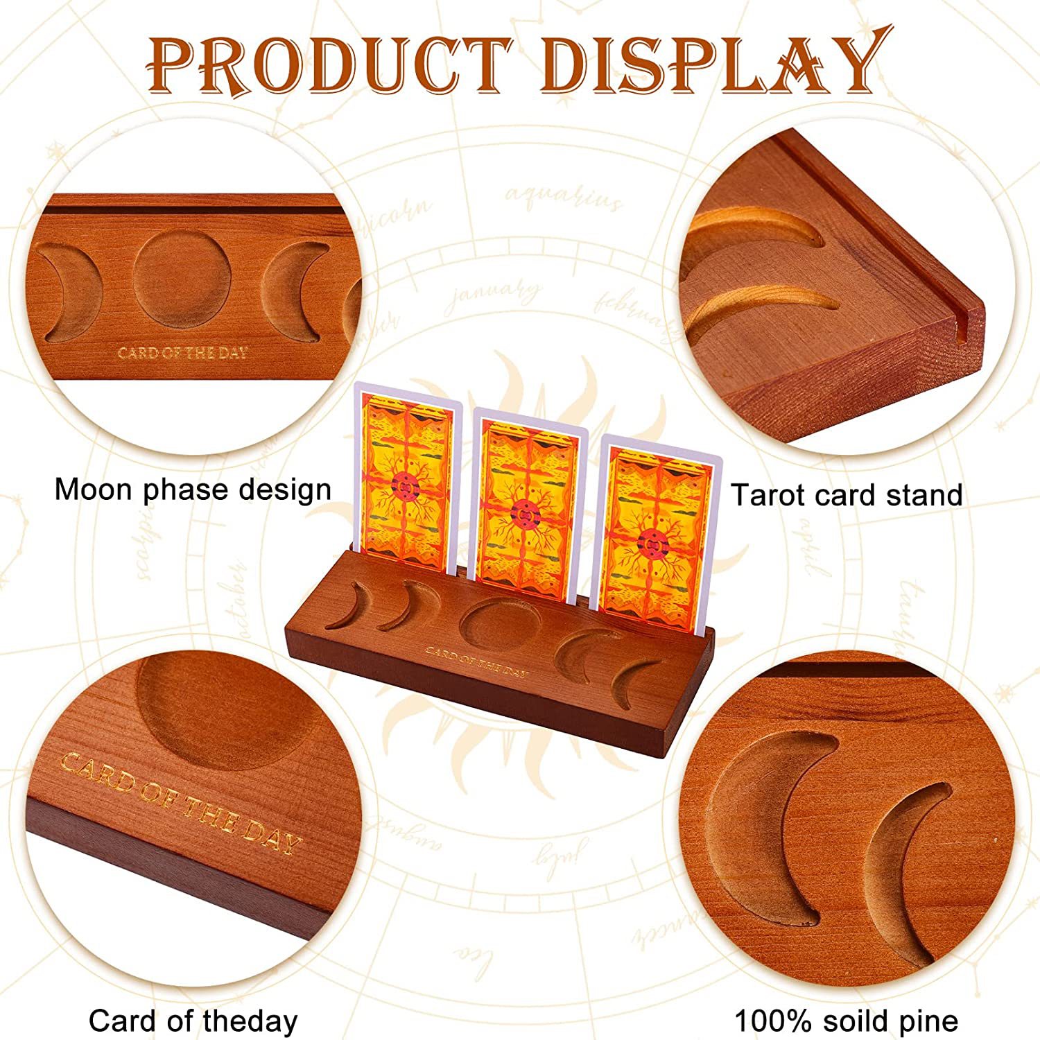 Moon Phase Ritual Tarot Display & Altar Stand
