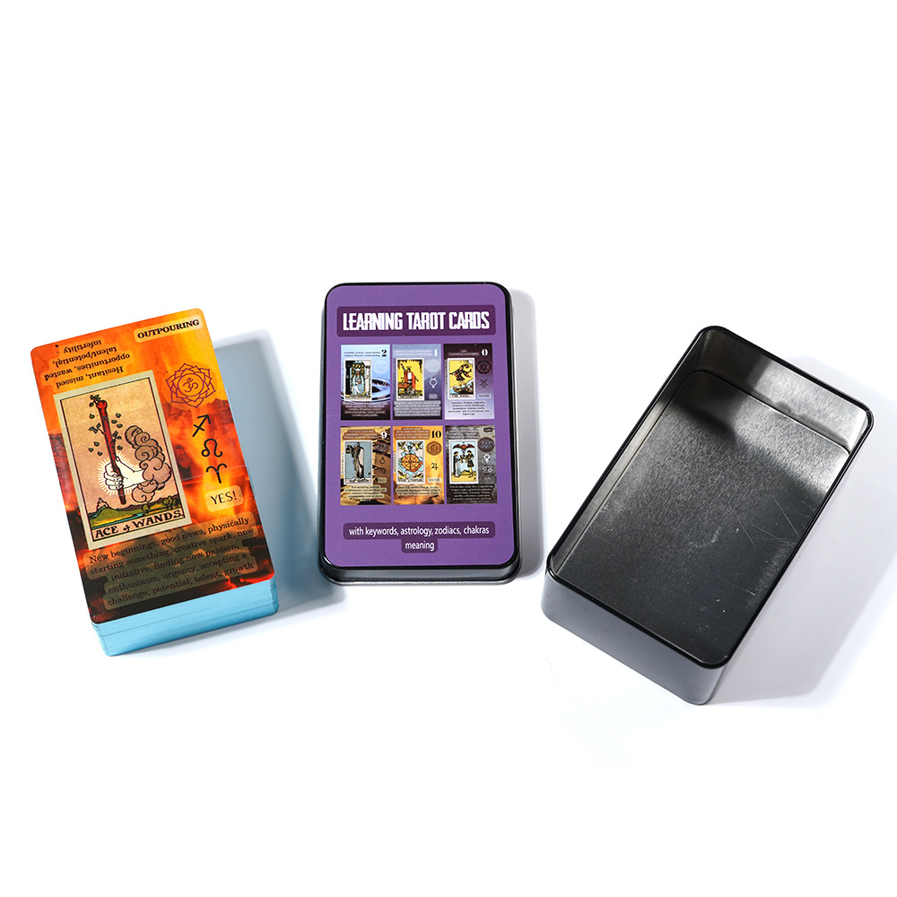 "Dear Future, I'm Ready"Learning Tarot Cards with Meanings on Them | Portable Tin Box Edition | Witchy Gift