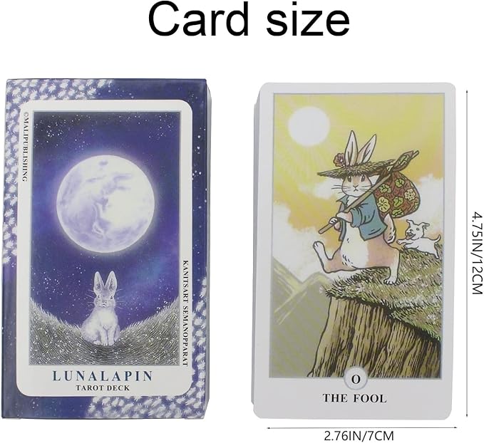 Lunalapin Tarot Deck - Unique Indie Rabbit-Themed Tarot Cards for Beginners & Collectors