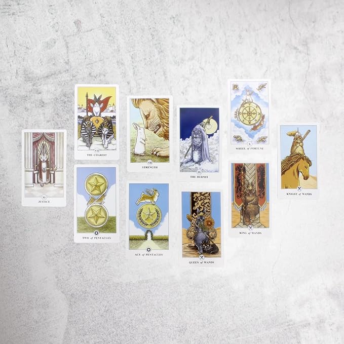 Lunalapin Tarot Deck - Unique Indie Rabbit-Themed Tarot Cards for Beginners & Collectors