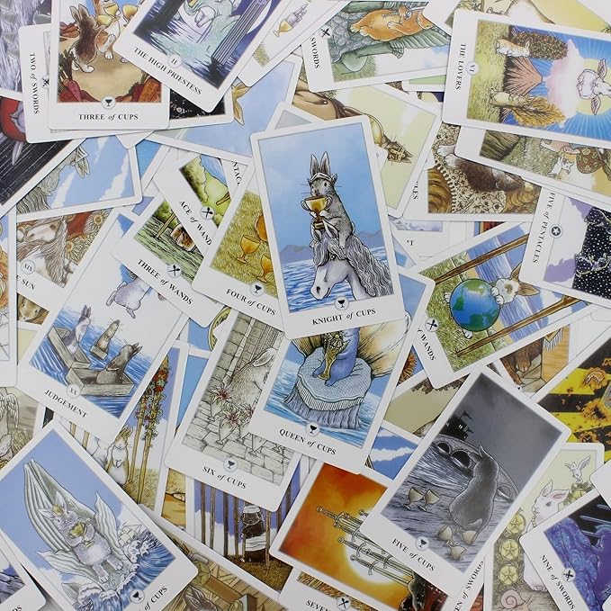 Lunalapin Tarot Deck - Unique Indie Rabbit-Themed Tarot Cards for Beginners & Collectors