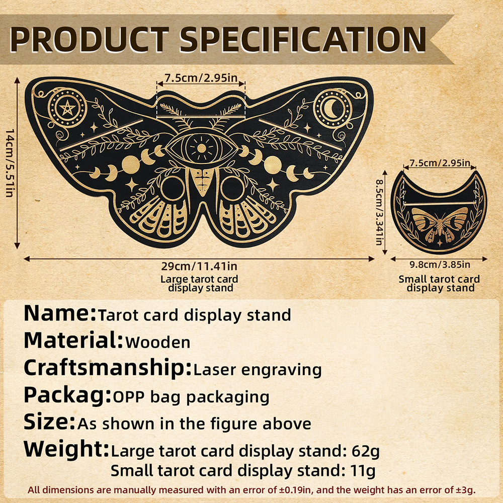 Butterfly Wooden Tarot Card Holders TarotDisplay Stand 