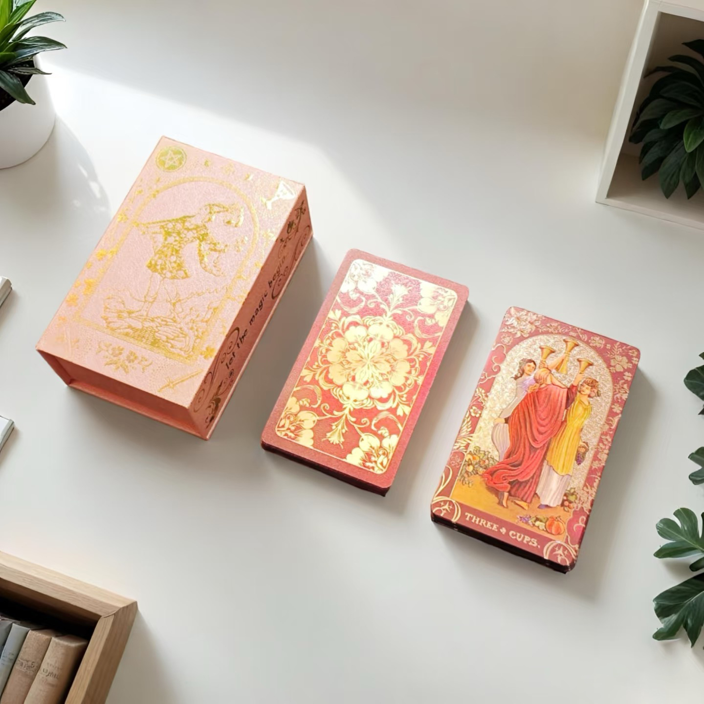 Wraith Tarot Gold Foil Authentic Tarot Cards Tarot Color Printing Pet Waterproof English Instruction Book Card Game