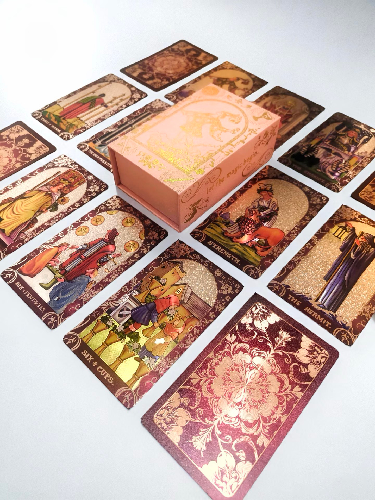 Wraith Tarot Gold Foil Authentic Tarot Cards Tarot Color Printing Pet Waterproof English Instruction Book Card Game