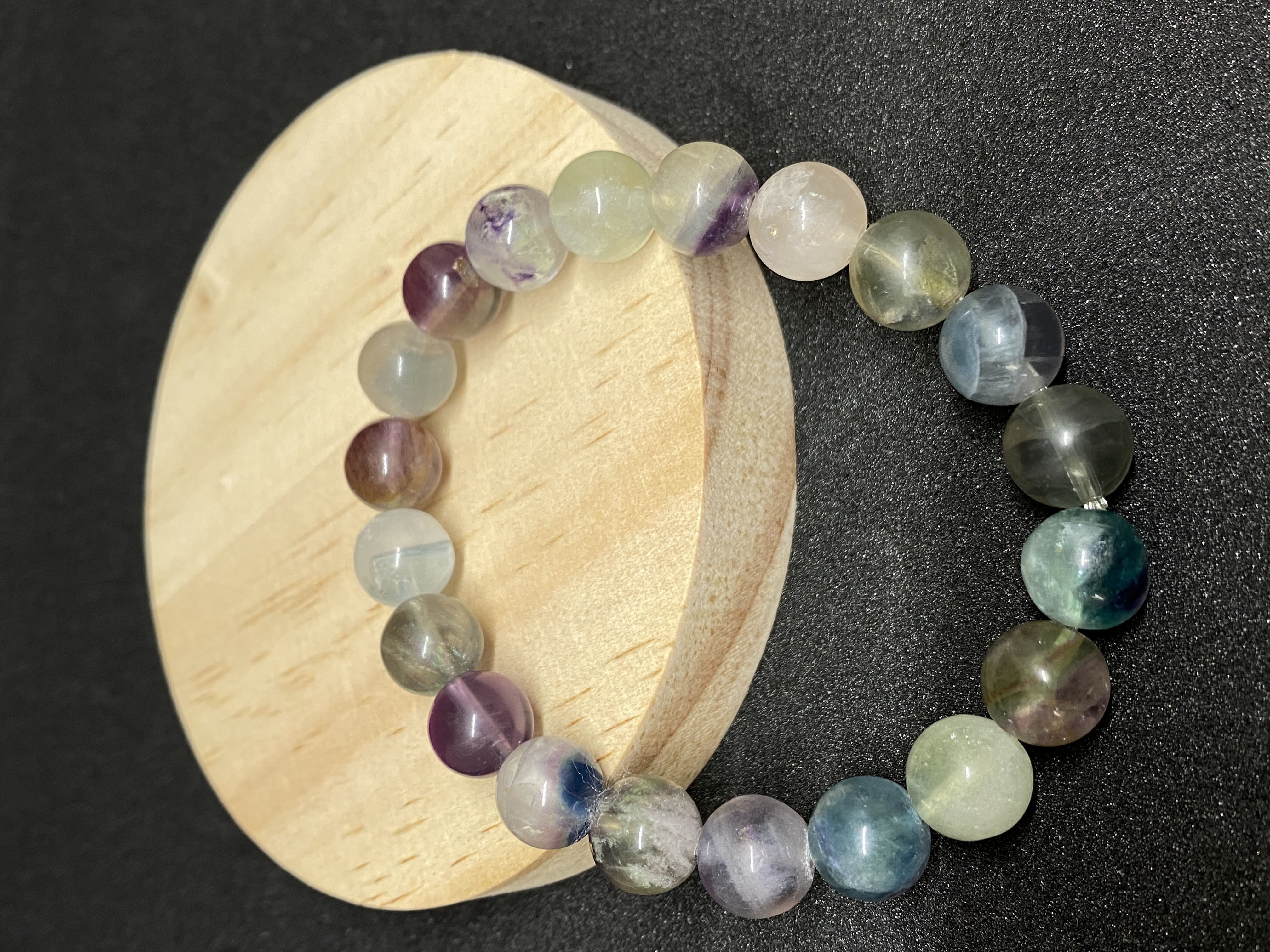Color Fluorite Bracelet Natural Crystal B Style