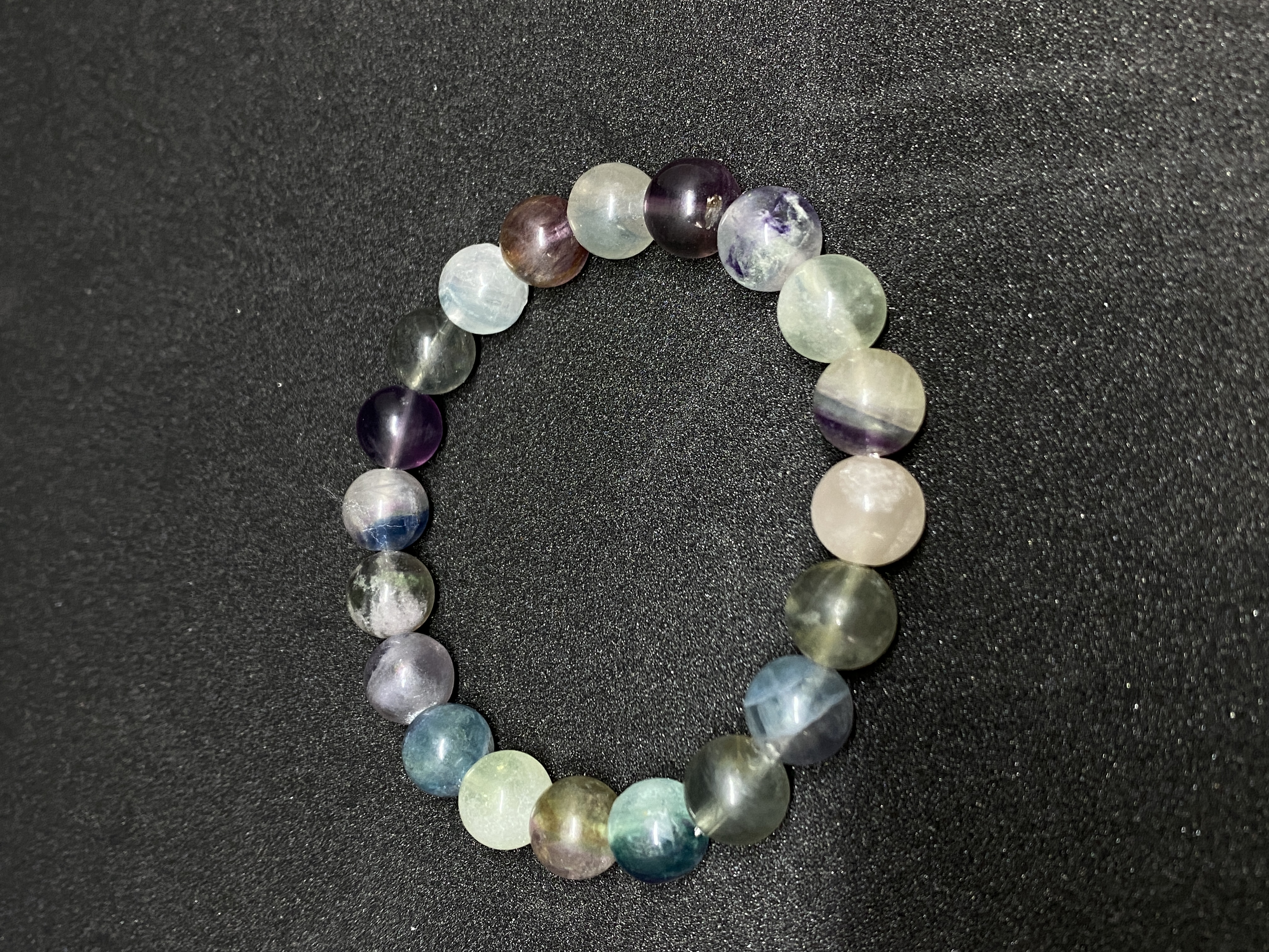Color Fluorite Bracelet Natural Crystal B Style