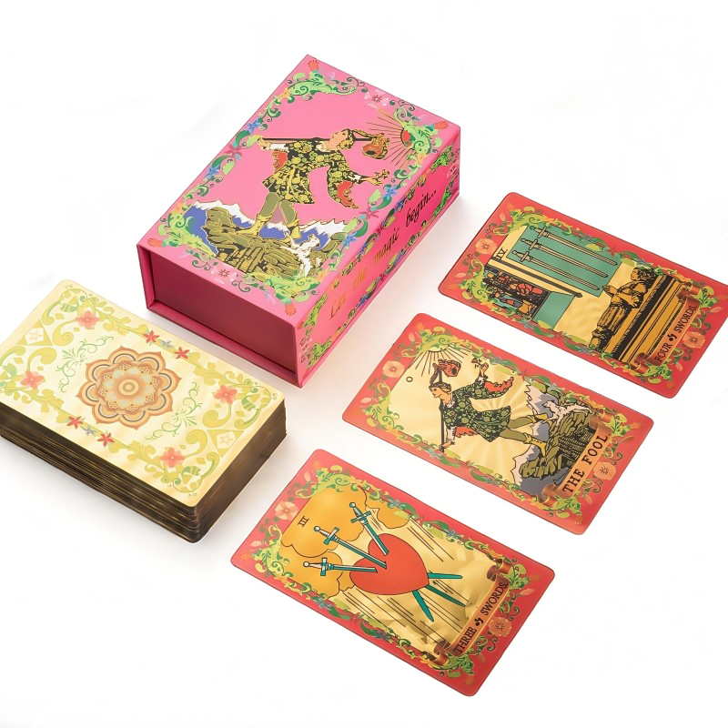 Luxury Rose Gold Tarot: Vintage Pink Mandala Foil Deck