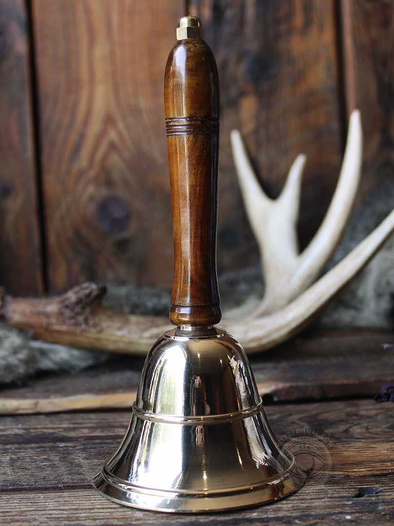 Wood Handled Brass Altar Bell-DéMoonn