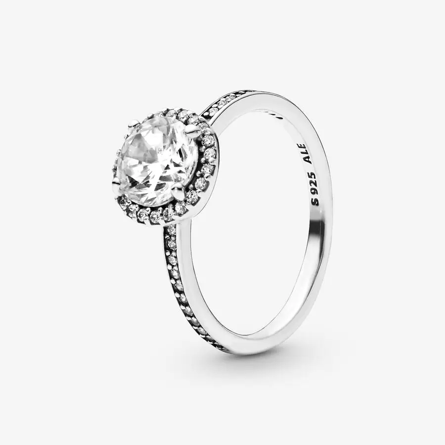 Round Sparkle Halo Ring-JewelrYowns