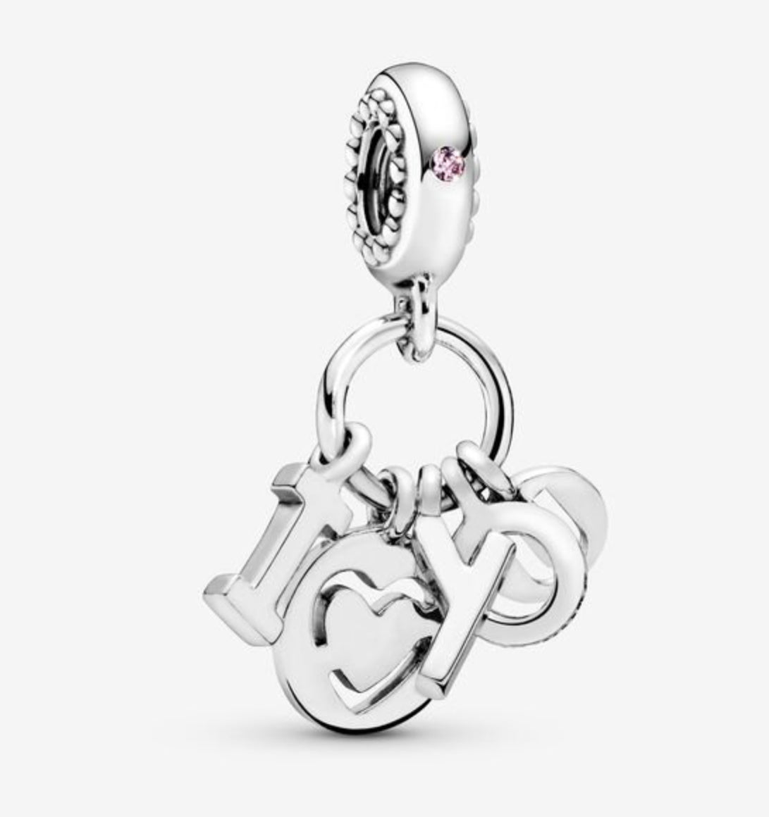 I Love You Letters Dangle Charm-JewelrYowns