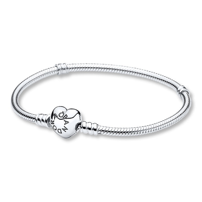 Sterling Silver with Heart Clasp-JewelrYowns