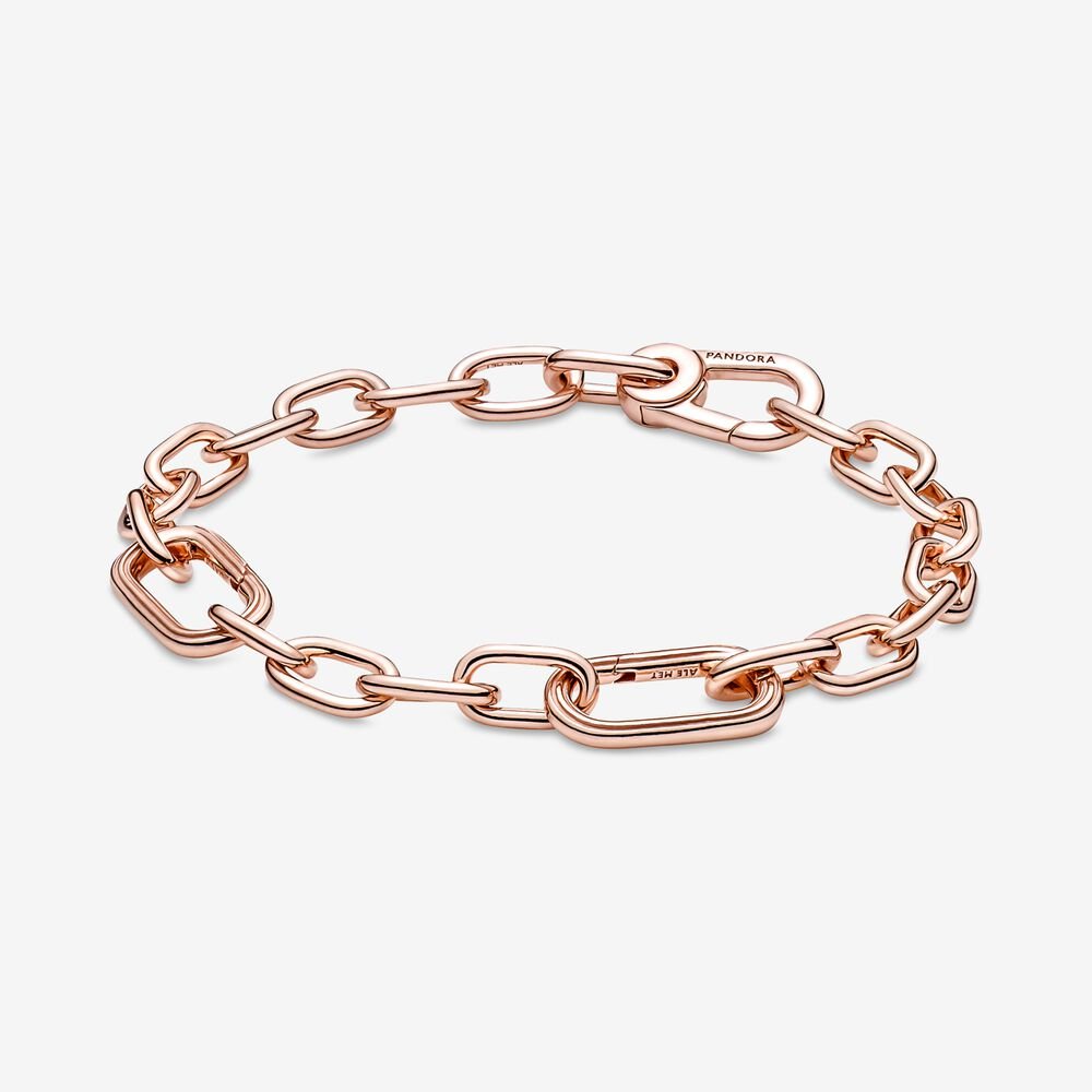 14k Rose Gold-Plated Link Bracelet-JewelrYowns