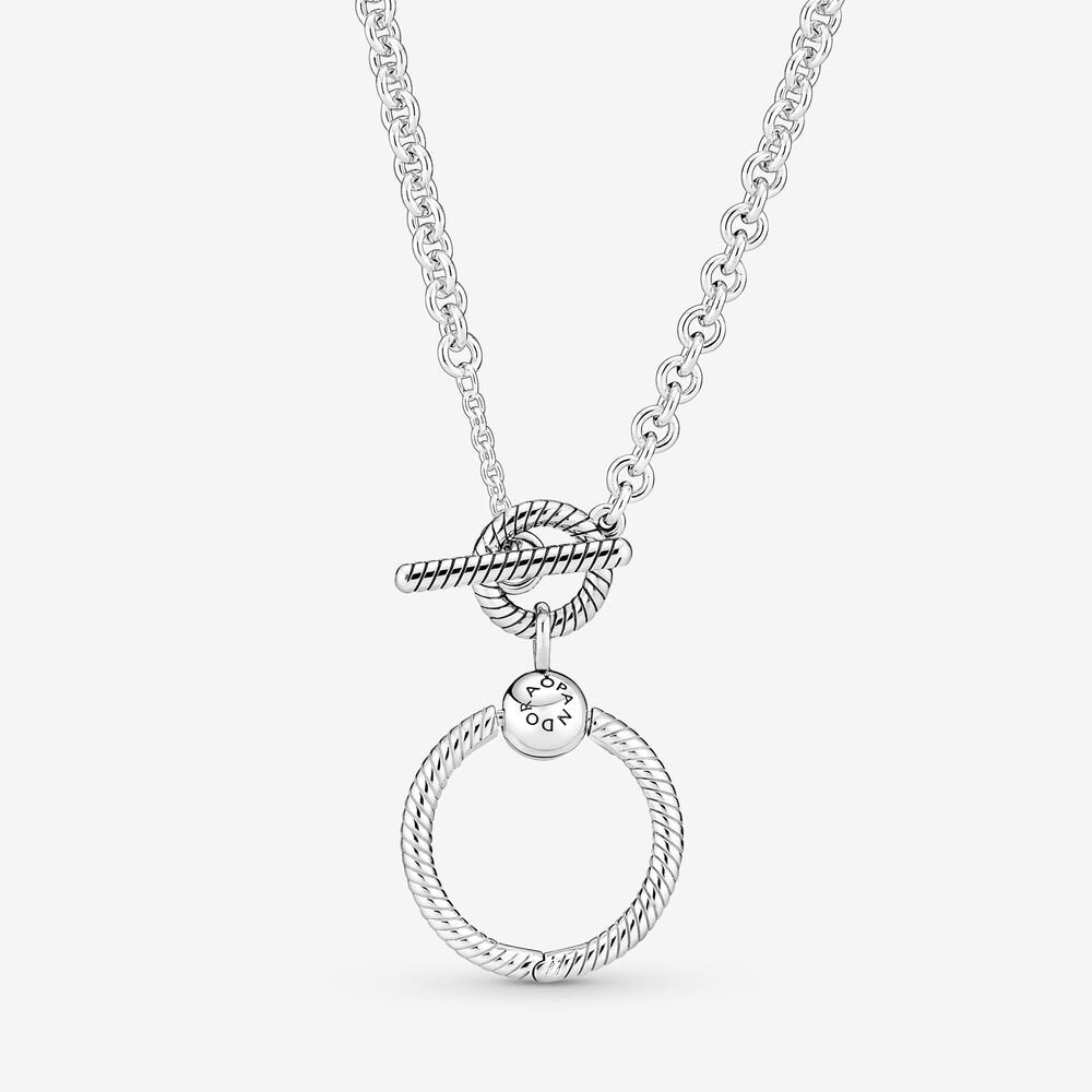 Moments O Pendant T-bar Necklace-JewelrYowns