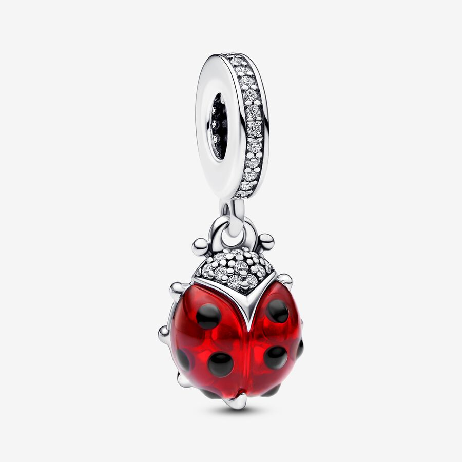Red Ladybird Dangle Charm-JewelrYowns
