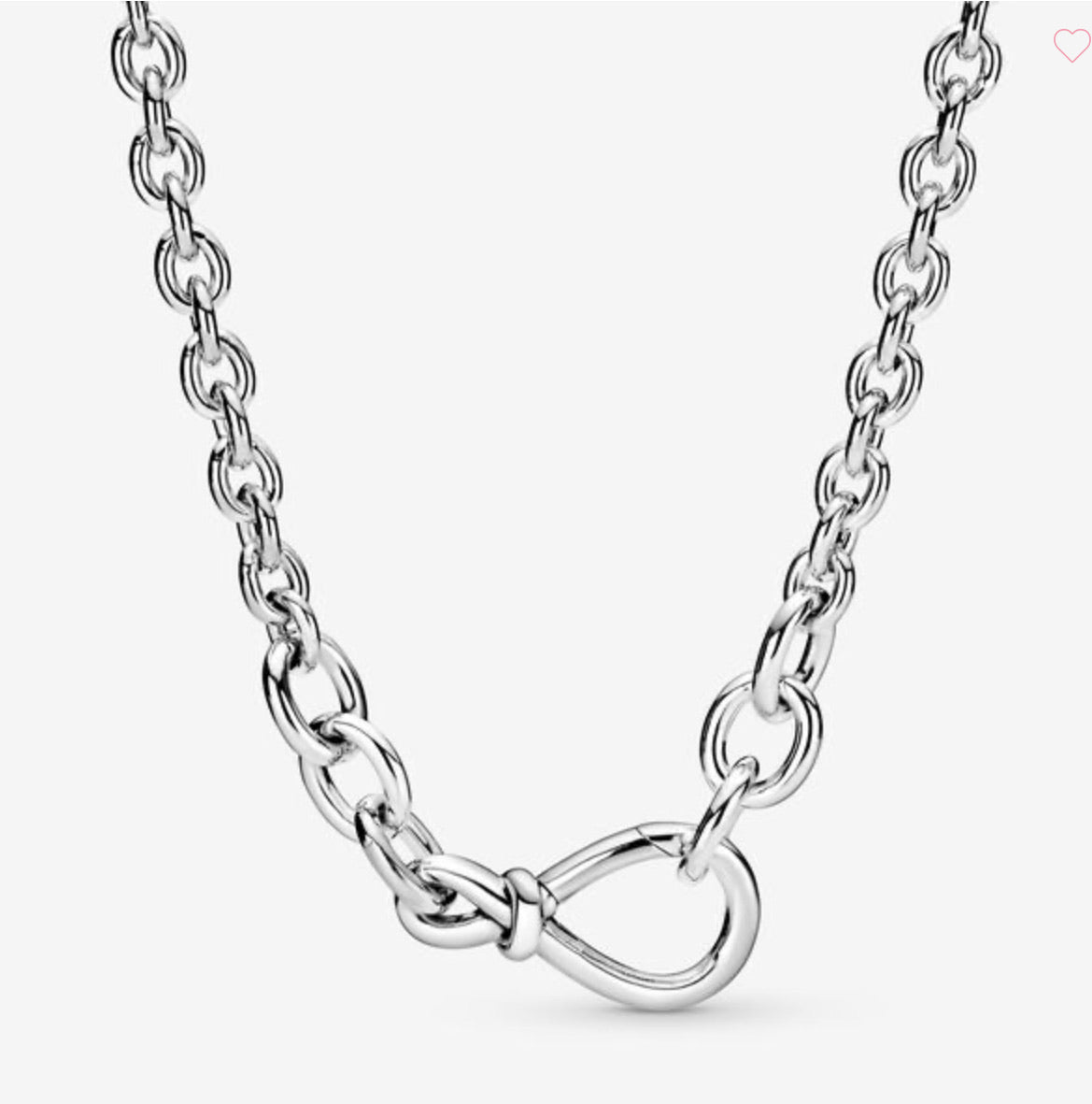 Chunky Infinity Knot Chain Necklace-JewelrYowns