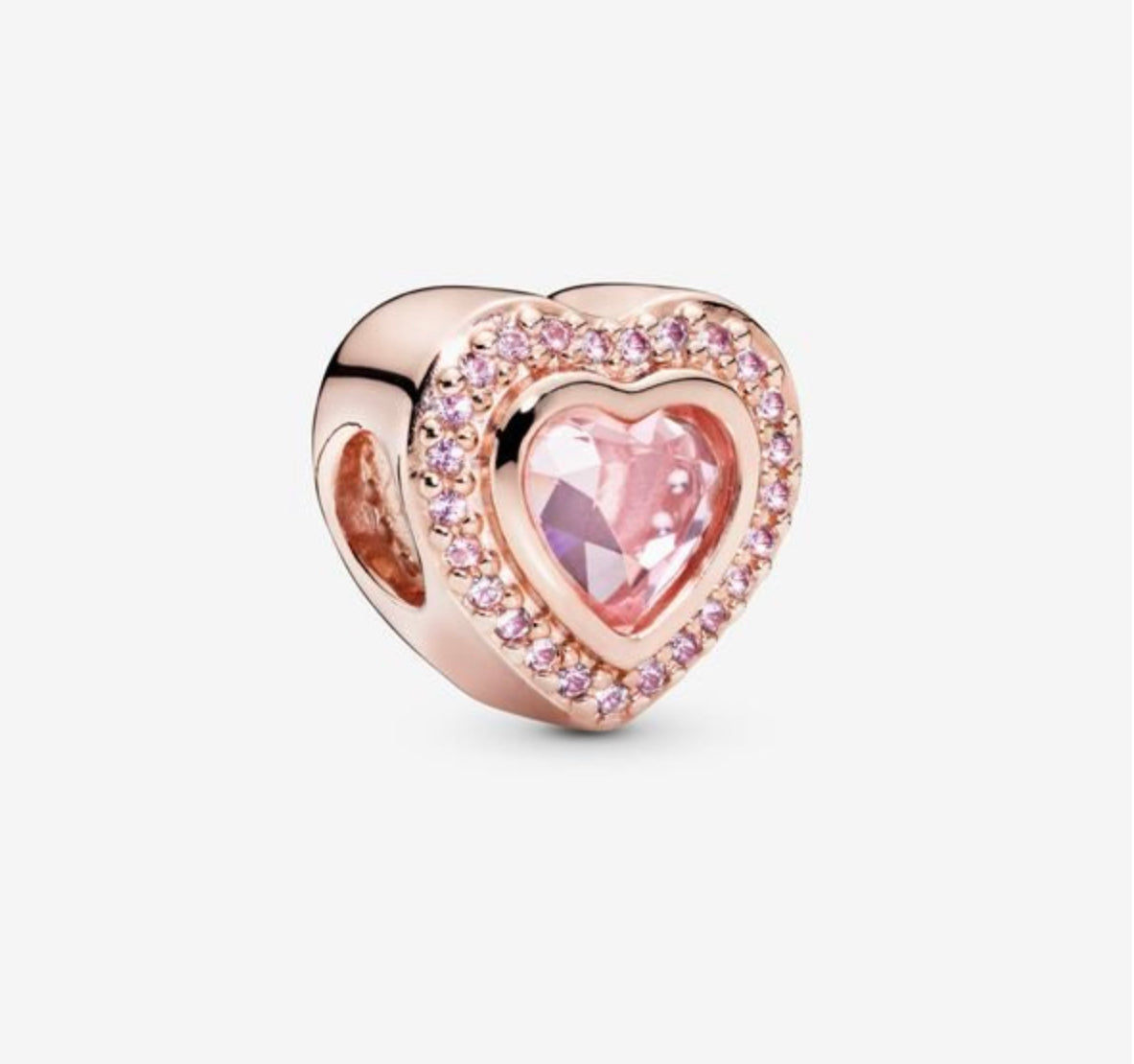 Sparkling Pink Heart Charm-JewelrYowns