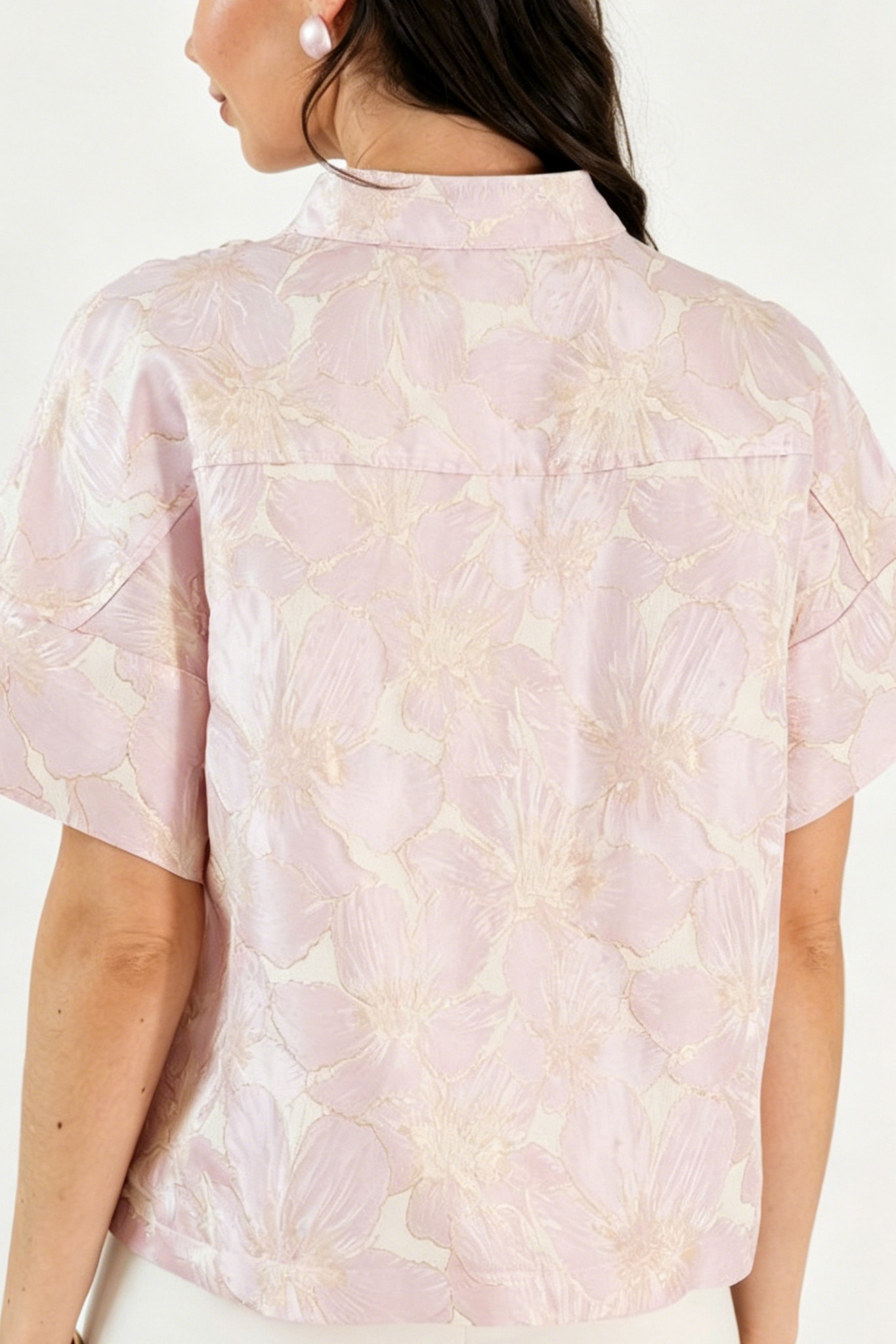 Jacquard Blooms Blouse