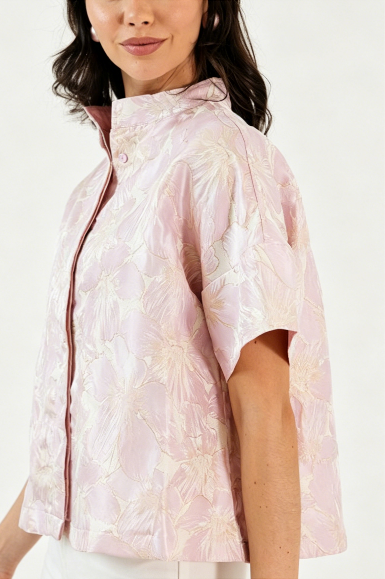 Jacquard Blooms Blouse