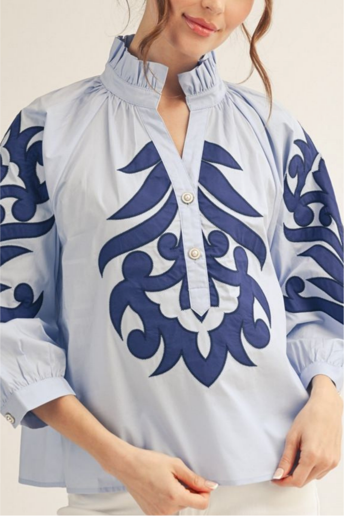 Effortless Charm Baroque Top