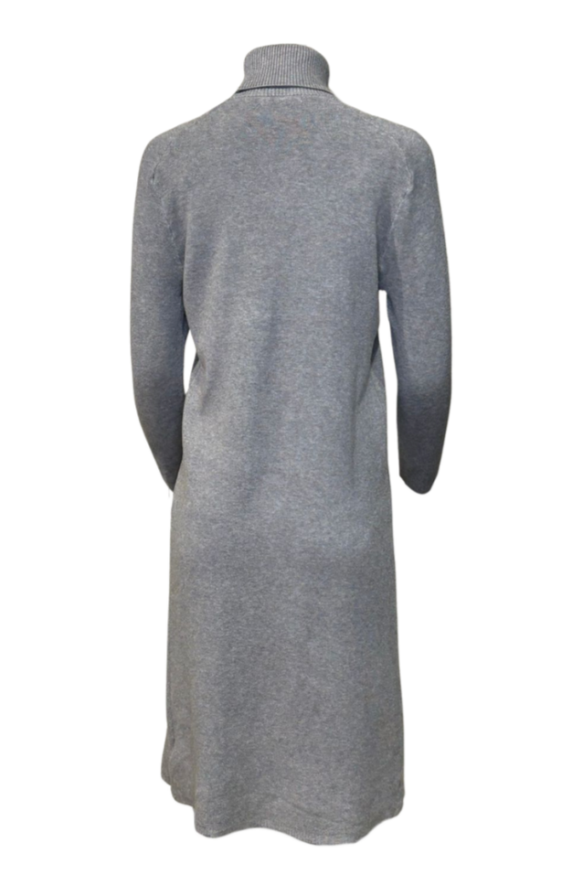  Grey High Neck Cardigan