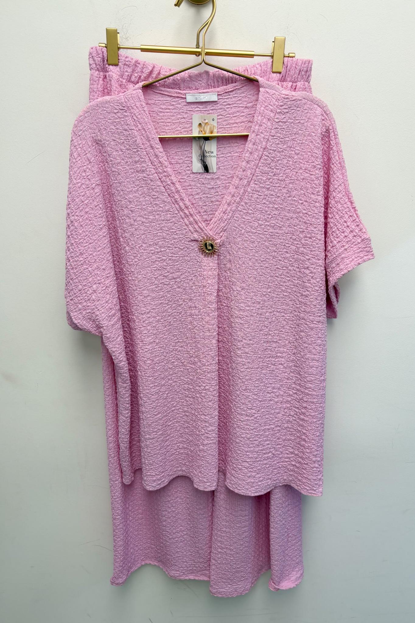 Removable Brooch Detail High Waist Co-ord Set