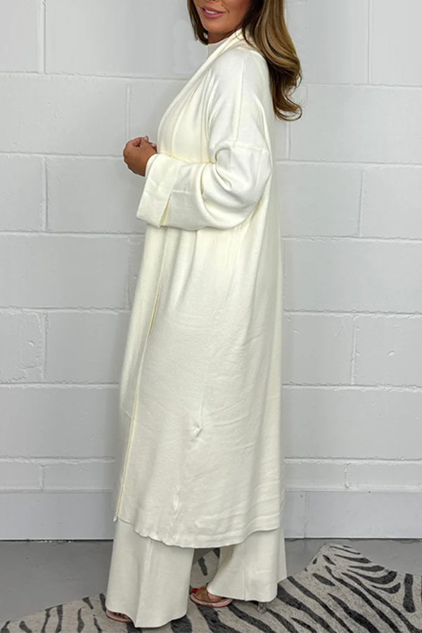 Luxury 3 Piece Cardigan Top & Trouser Co-Ord