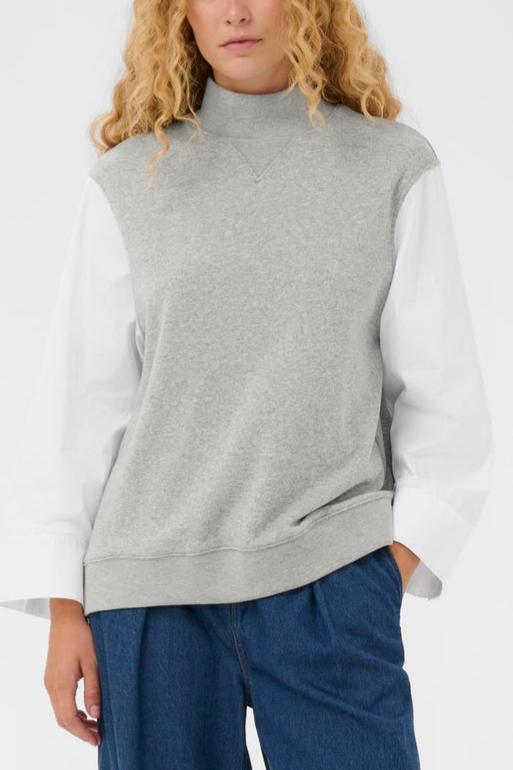 Gray Melange Sweatshirt 
