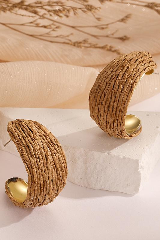 Rae Raffia Hoops
