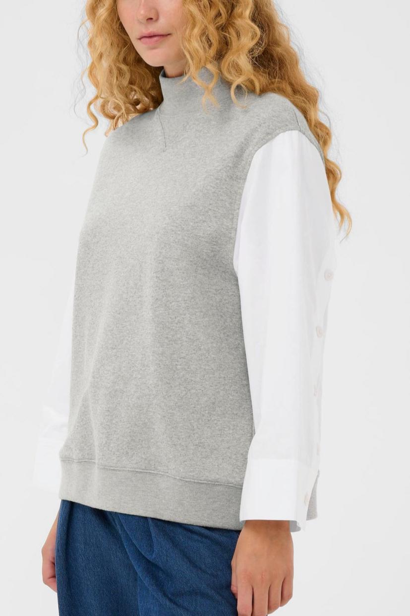 Gray Melange Sweatshirt 