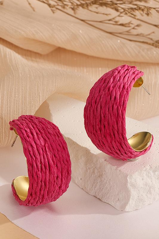 Rae Raffia Hoops