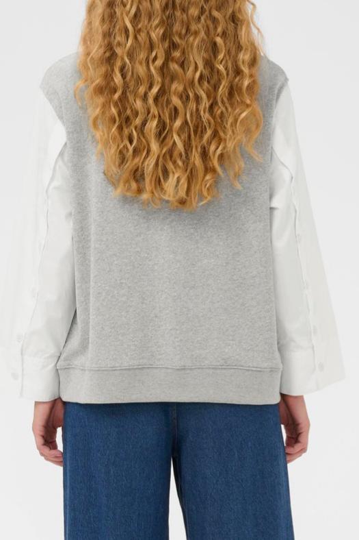 Gray Melange Sweatshirt 