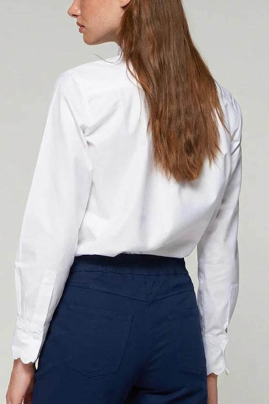 Oversized White Shirt with Ruffles