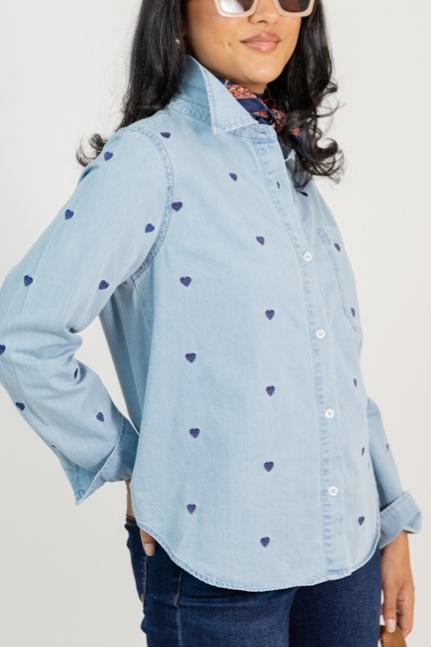 Heart Embroidery Shirt