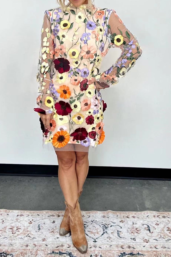 Genevieve Embroidered Floral Dress