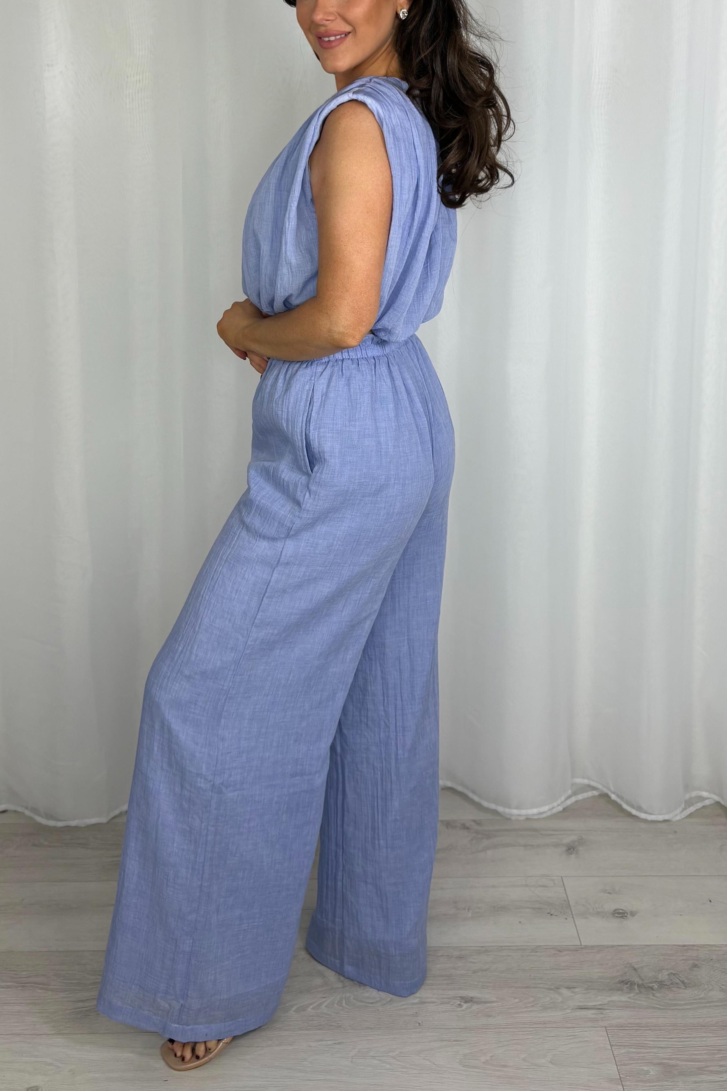 Puff Ball Sleeveless Top & Trouser Co-Ord