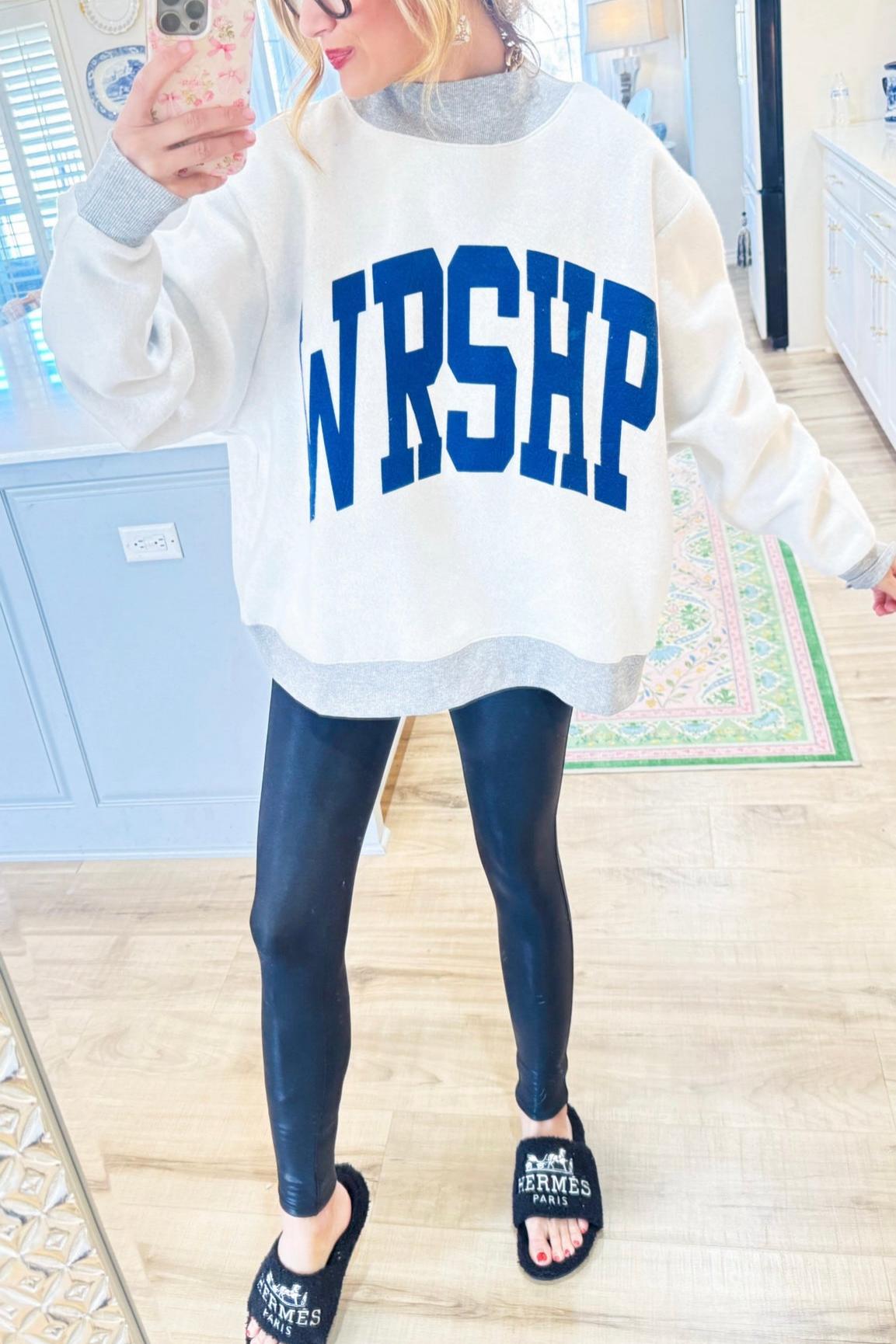 Worship Reversible Mockneck Sweatshirt