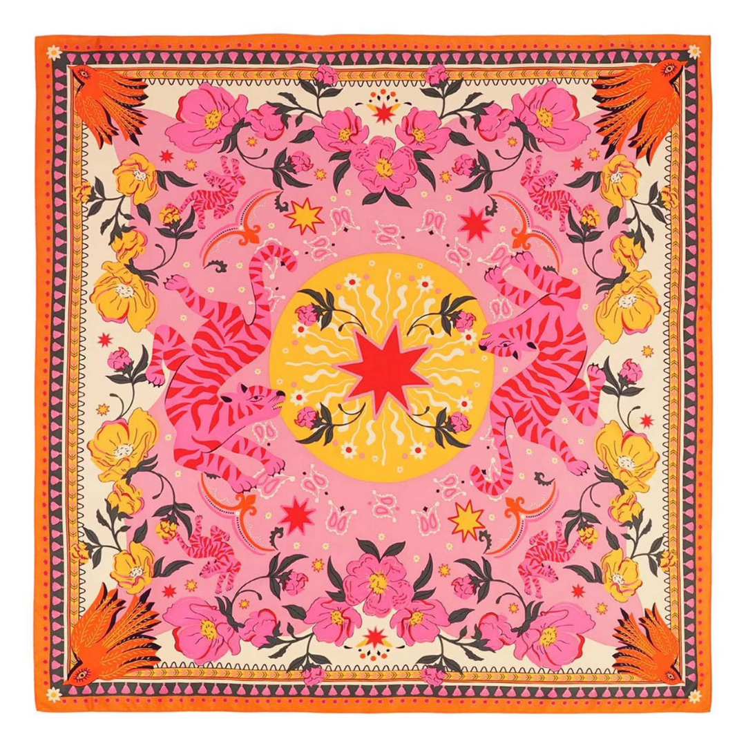 Vibrant Boho Large Square Scarf