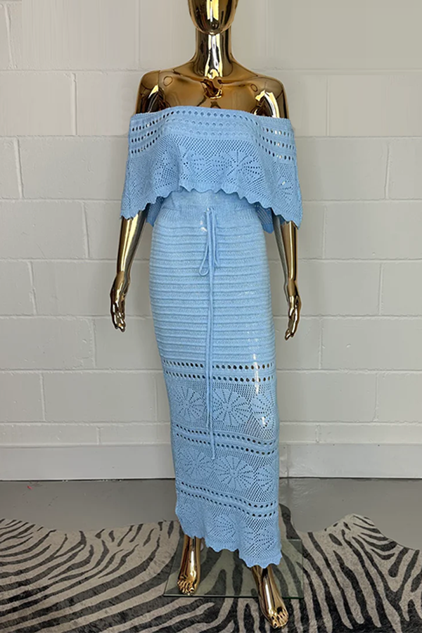Crochet Bardot Maxi Dress