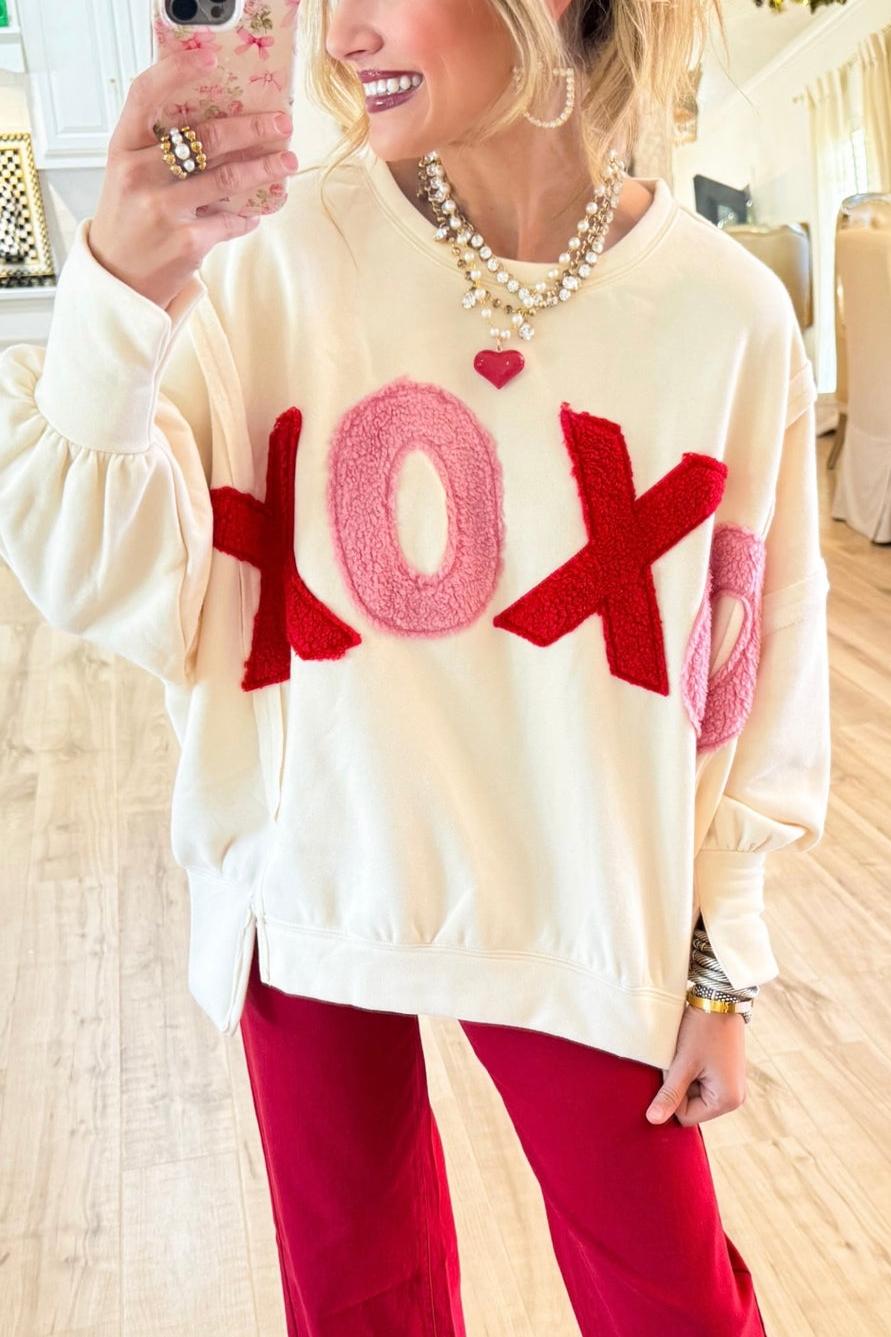  Patchwork Oversized Sweatshirt